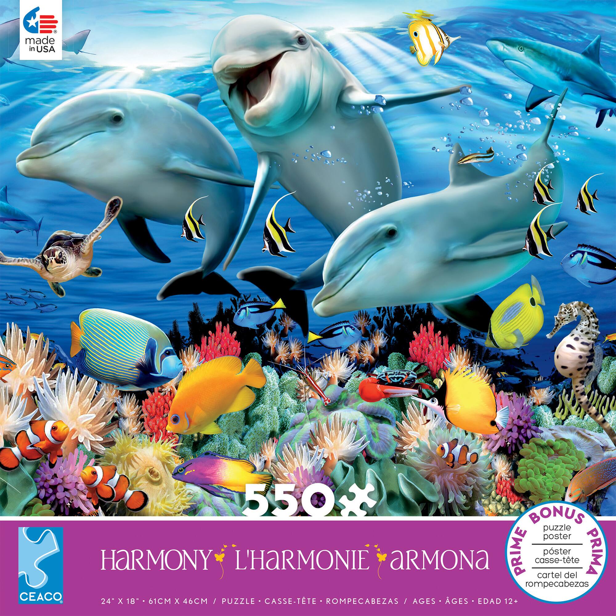 Assorted Animals 550-Piece Jigsaw Puzzle